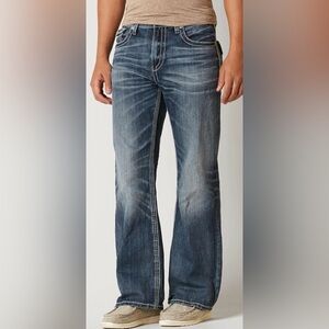 BKE Big Star Tyler Bootcut Men’s Jeans Size 34R Medium Wash Distressed Denim